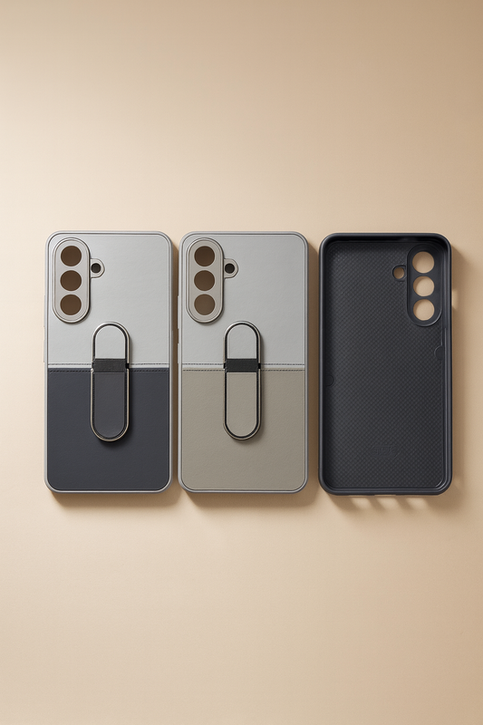 SAMSUNG ALL MODEL SAD COLOUR LEATHER CASE WITH STAND CAMERA PROTECTION